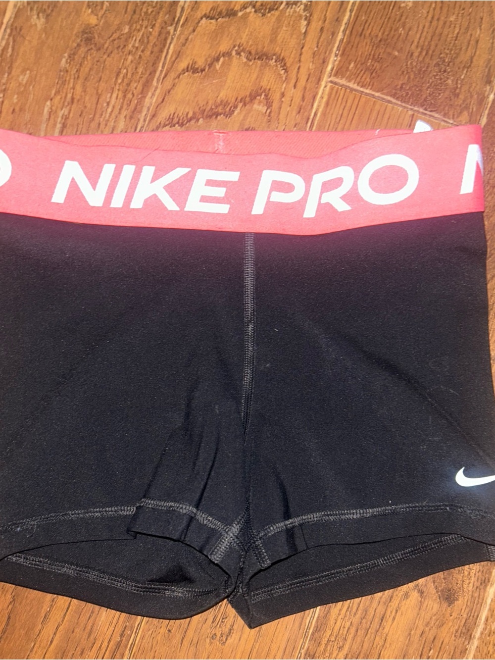 Nike Black Shorts with Pink Nike Pro Waistband